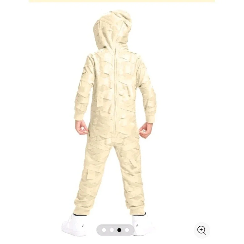Tipsy Elves Youth Mummy Costume Halloween Unisex Jumpsuit Apricot M 8-10 $49.95